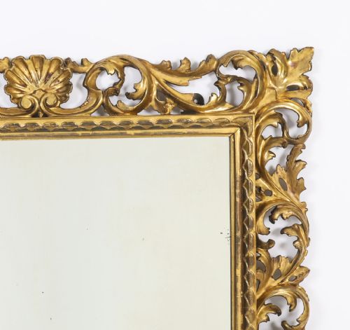 ANTIQUE ITALIAN GILTWOOD FLORENTINE MIRROR 19TH CENTURY 103 X 87CM - ADDITIONAL PHOTO 4