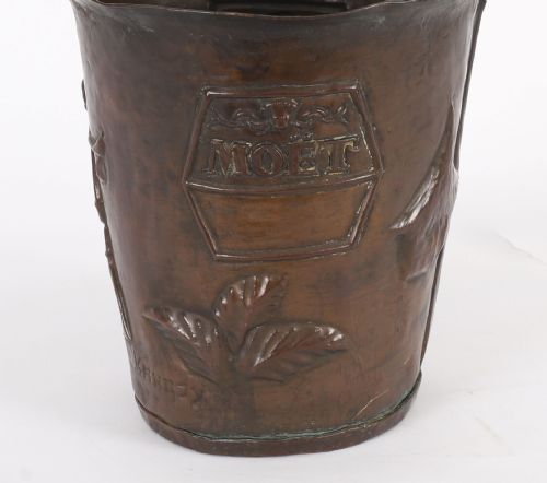 ANTIQUE FRENCH COPPER WINECHAMPAGNE COOLER EARLY 20TH CENTURY - ADDITIONAL PHOTO 9