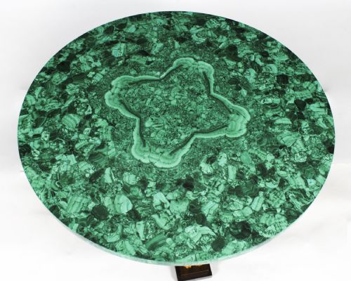 ANTIQUE MALACHITE AND WALNUT PATINATED BRONZE COFFEE TABLE 20TH C - ADDITIONAL PHOTO 9