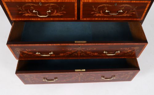 ANTIQUE EARLY GEORGE II INLAID MAHOGANY SECRETAIRE CHEST C1760 - ADDITIONAL PHOTO 14