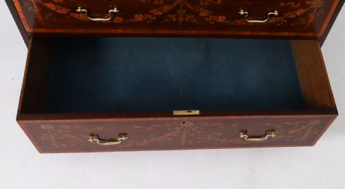 ANTIQUE EARLY GEORGE II INLAID MAHOGANY SECRETAIRE CHEST C1760 - ADDITIONAL PHOTO 15