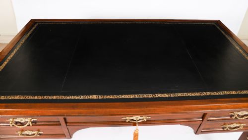 ANTIQUE EMPIRE ORMOLU MOUNTED BUREAU PLAT DESK WRITING TABLE 19TH C - ADDITIONAL PHOTO 2