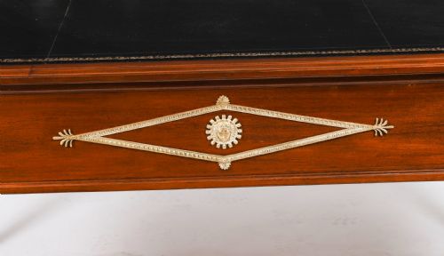 ANTIQUE EMPIRE ORMOLU MOUNTED BUREAU PLAT DESK WRITING TABLE 19TH C - ADDITIONAL PHOTO 16