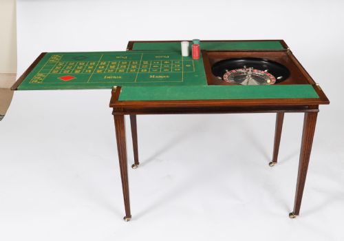 fig 2. Antique French Oak Games Roulette Table 19th Century
