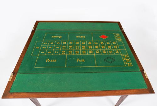 fig 4. Antique French Oak Games Roulette Table 19th Century