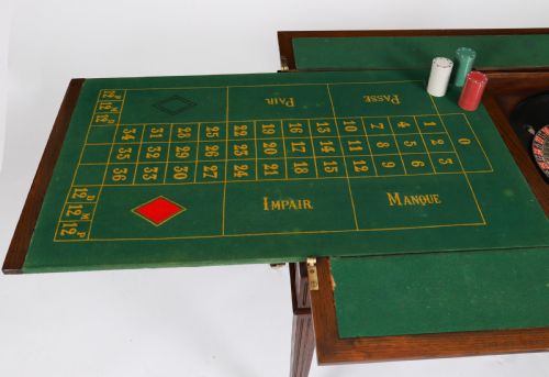 fig 5. Antique French Oak Games Roulette Table 19th Century