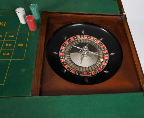 fig 6. Antique French Oak Games Roulette Table 19th Century