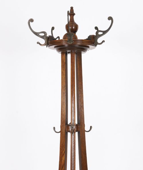 ANTIQUE VICTORIAN OAK HALL UMBRELLA COAT STAND 19TH CENTURY - ADDITIONAL PHOTO 2