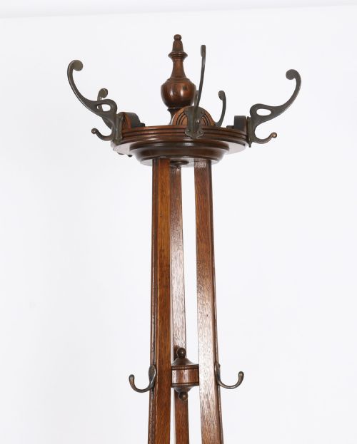 ANTIQUE VICTORIAN OAK HALL UMBRELLA COAT STAND 19TH CENTURY - ADDITIONAL PHOTO 3