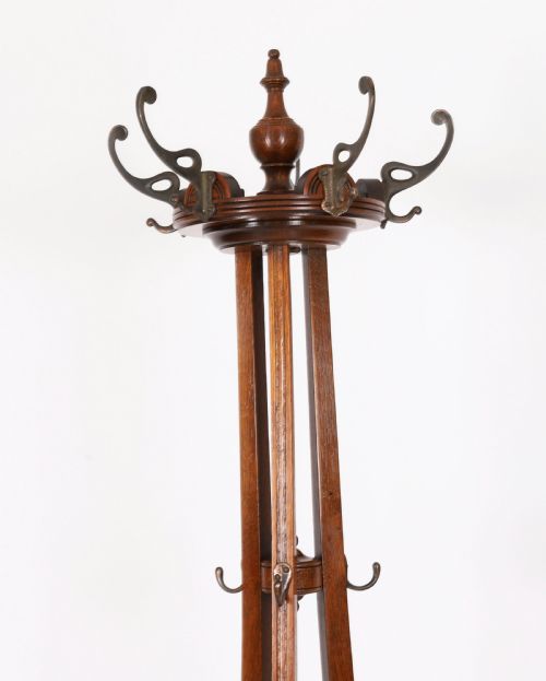 ANTIQUE VICTORIAN OAK HALL UMBRELLA COAT STAND 19TH CENTURY - ADDITIONAL PHOTO 6