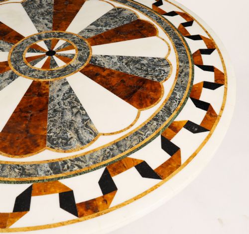 ANTIQUE MARBLE TOPPED NEOCLASSICAL DOLPHIN CENTRE TABLE 20TH CENTURY - ADDITIONAL PHOTO 5