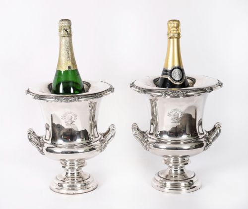 ANTIQUE PAIR OLD SHEFFIELD GEORGE III WINE COOLERS CIRCA1780 18TH C - ADDITIONAL PHOTO 1
