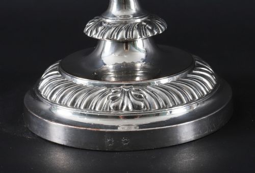 ANTIQUE PAIR LARGE GEORGE III THREE LIGHT CANDELABRA BY MATTHEW BOULTON 18TH C - ADDITIONAL PHOTO 16