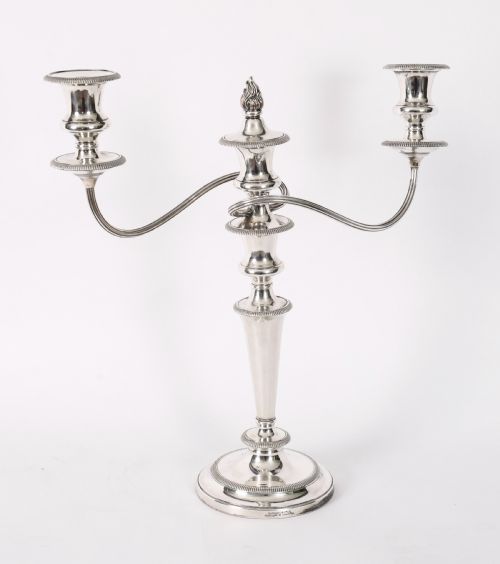 ANTIQUE PAIR VICTORIAN 3LIGHT CANDELABRA GARRARD CO C1880 - ADDITIONAL PHOTO 4