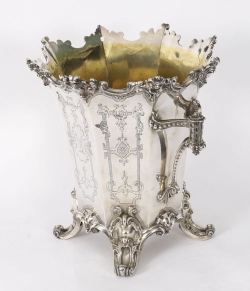 ANTIQUE WINE COOLER CHAMPAGNE ICE BUCKET ELKINGTON MASON CO DATED 1849 - ADDITIONAL PHOTO 5