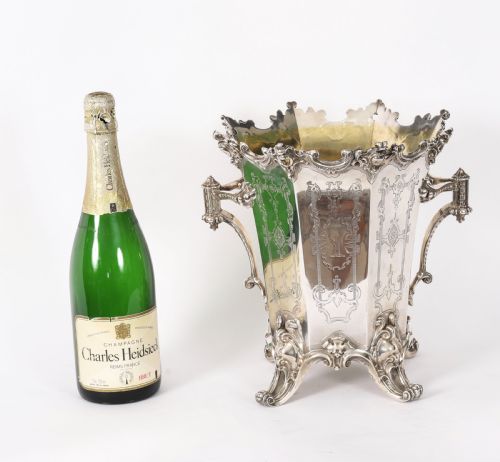 ANTIQUE WINE COOLER CHAMPAGNE ICE BUCKET ELKINGTON MASON CO DATED 1849 - ADDITIONAL PHOTO 14