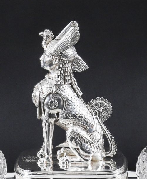 ANTIQUE VICTORIAN EGYPTIAN REVIVAL INKSTAND STANDISH BY WILKINSON CO 19THC - ADDITIONAL PHOTO 17