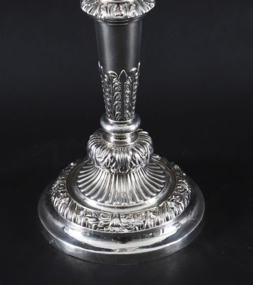 ANTIQUE LARGE OLD SHEFFIELD GEORGE III CANDELABRA 4 PIECE SUITE 18TH CENTURY - ADDITIONAL PHOTO 5