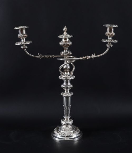 ANTIQUE LARGE OLD SHEFFIELD GEORGE III CANDELABRA 4 PIECE SUITE 18TH CENTURY - ADDITIONAL PHOTO 7