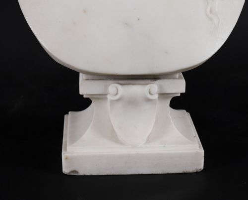 ANTIQUE CARRARA MARBLE BUST OF A GRECIAN LADY BY EUGENE AIZELIN C1850 19TH C - ADDITIONAL PHOTO 14