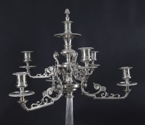 ANTIQUE 3FT 90CM VICTORIAN CENTREPIECE CANDELABRA ELKINGTON C1860 19TH C - ADDITIONAL PHOTO 3
