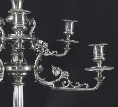 ANTIQUE 3FT 90CM VICTORIAN CENTREPIECE CANDELABRA ELKINGTON C1860 19TH C - ADDITIONAL PHOTO 5