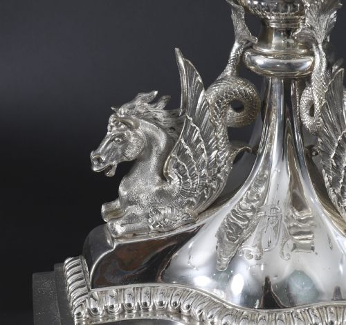 ANTIQUE 3FT 90CM VICTORIAN CENTREPIECE CANDELABRA ELKINGTON C1860 19TH C - ADDITIONAL PHOTO 9