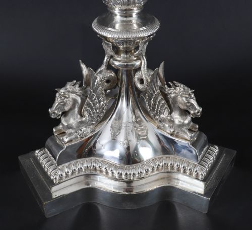ANTIQUE 3FT 90CM VICTORIAN CENTREPIECE CANDELABRA ELKINGTON C1860 19TH C - ADDITIONAL PHOTO 14