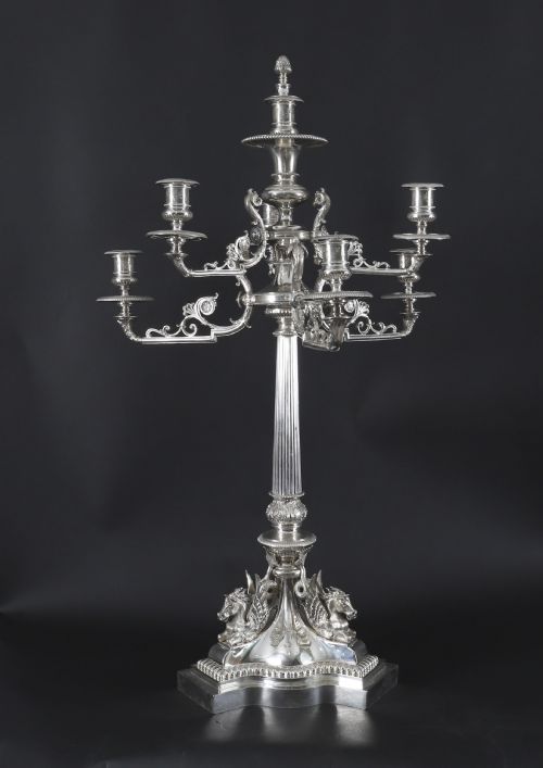 ANTIQUE 3FT 90CM VICTORIAN CENTREPIECE CANDELABRA ELKINGTON C1860 19TH C - ADDITIONAL PHOTO 19