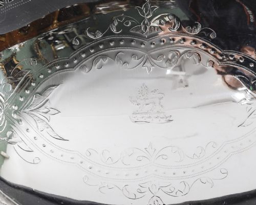 ANTIQUE VICTORIAN SILVER PLATED NEO CLASSICAL FRUIT BASKET C1860 - ADDITIONAL PHOTO 4