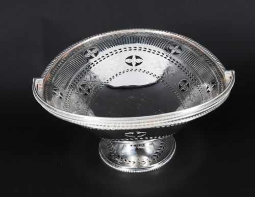 ANTIQUE VICTORIAN SILVER PLATED NEO CLASSICAL FRUIT BASKET C1860 - ADDITIONAL PHOTO 10