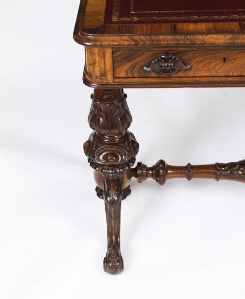 ANTIQUE VICTORIAN WRITING TABLE BY EDWARDS ROBERTS 19TH C - ADDITIONAL PHOTO 3