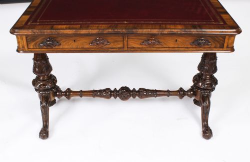 ANTIQUE VICTORIAN WRITING TABLE BY EDWARDS ROBERTS 19TH C - ADDITIONAL PHOTO 6