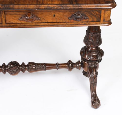 ANTIQUE VICTORIAN WRITING TABLE BY EDWARDS ROBERTS 19TH C - ADDITIONAL PHOTO 7