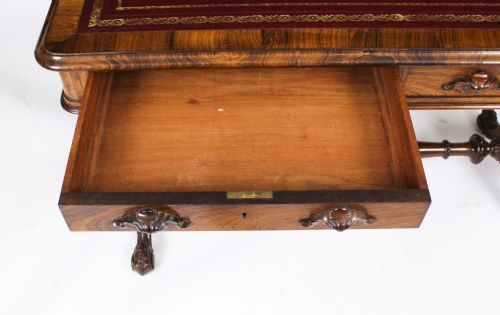 ANTIQUE VICTORIAN WRITING TABLE BY EDWARDS ROBERTS 19TH C - ADDITIONAL PHOTO 9