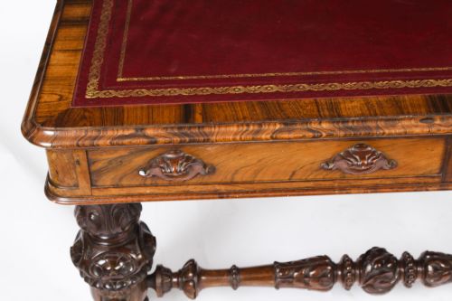 ANTIQUE VICTORIAN WRITING TABLE BY EDWARDS ROBERTS 19TH C - ADDITIONAL PHOTO 15