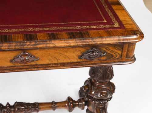 ANTIQUE VICTORIAN WRITING TABLE BY EDWARDS ROBERTS 19TH C - ADDITIONAL PHOTO 16