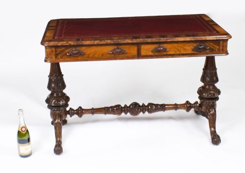 ANTIQUE VICTORIAN WRITING TABLE BY EDWARDS ROBERTS 19TH C - ADDITIONAL PHOTO 17