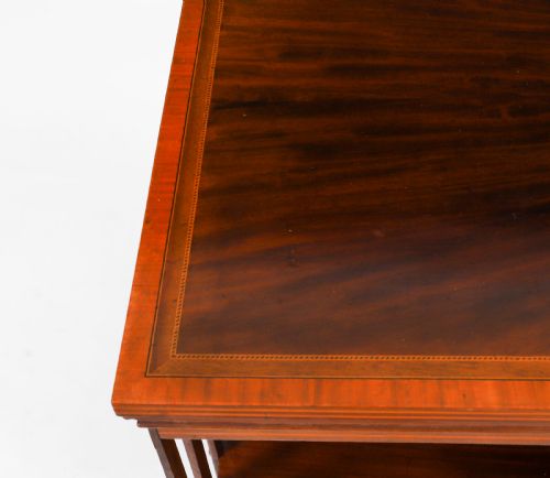ANTIQUE EDWARDIAN FLAME MAHGOANY REVOLVING BOOKCASE C1900 - ADDITIONAL PHOTO 4