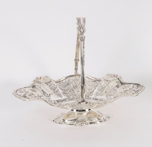 ANTIQUE VICTORIAN SILVER PLATED FRUIT BASKET GEORGE W SCOTT SONS LTD 19TH C - ADDITIONAL PHOTO 2