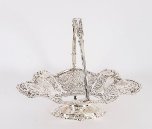 ANTIQUE VICTORIAN SILVER PLATED FRUIT BASKET GEORGE W SCOTT SONS LTD 19TH C - ADDITIONAL PHOTO 6