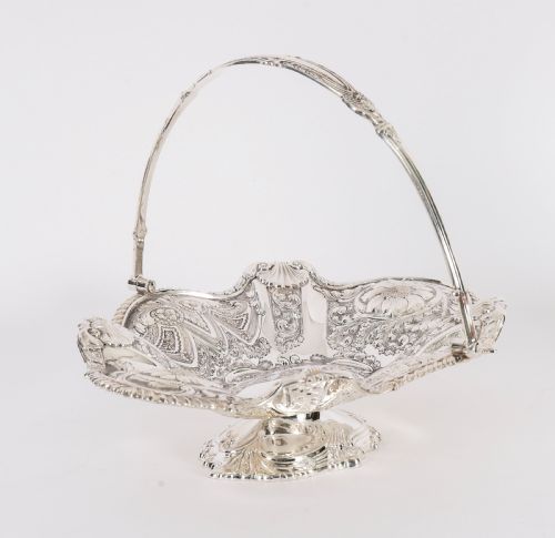 ANTIQUE VICTORIAN SILVER PLATED FRUIT BASKET GEORGE W SCOTT SONS LTD 19TH C - ADDITIONAL PHOTO 14