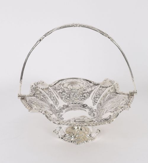 ANTIQUE VICTORIAN SILVER PLATED FRUIT BASKET GEORGE W SCOTT SONS LTD 19TH C - ADDITIONAL PHOTO 15
