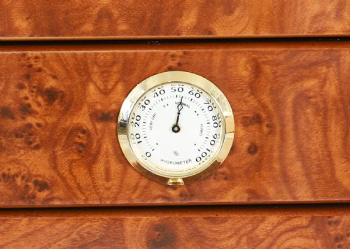 ANTIQUE BURR ELM FOUR DRAWER CIGAR HUMIDOR CABINET 20TH CENTURY - ADDITIONAL PHOTO 16
