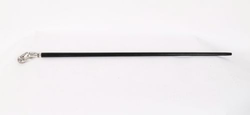 ANTIQUE FRENCH ART NOUVEAU SILVER WALKING CANE STICK19TH CENTURY 94CM 37INCH