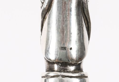 ANTIQUE FRENCH ART NOUVEAU SILVER WALKING CANE STICK19TH CENTURY 94CM 37INCH - ADDITIONAL PHOTO 10