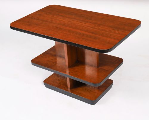 ANTIQUE ART DECO TIERED WALNUT COFFEE TABLE CIRCA 1920 - ADDITIONAL PHOTO 2