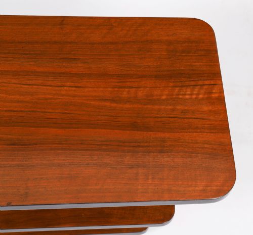 ANTIQUE ART DECO TIERED WALNUT COFFEE TABLE CIRCA 1920 - ADDITIONAL PHOTO 4