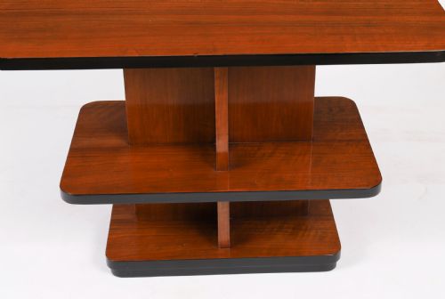 ANTIQUE ART DECO TIERED WALNUT COFFEE TABLE CIRCA 1920 - ADDITIONAL PHOTO 5