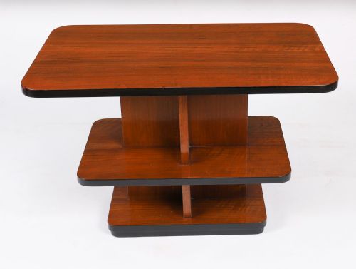 ANTIQUE ART DECO TIERED WALNUT COFFEE TABLE CIRCA 1920 - ADDITIONAL PHOTO 9